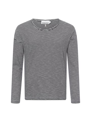 armedangels Langarmshirt in schwarz weiß
