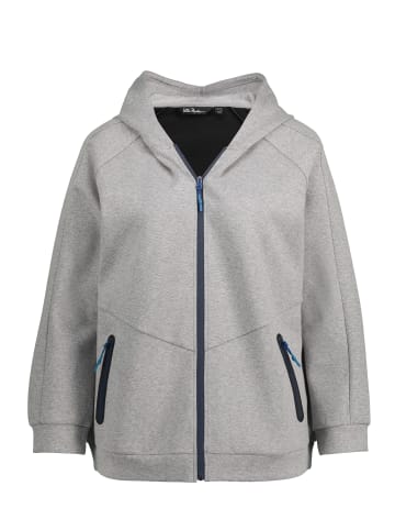 Ulla Popken Sweatjacke in grau melange