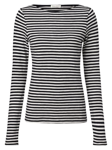 Marc O'Polo Langarmshirt in marine weiß