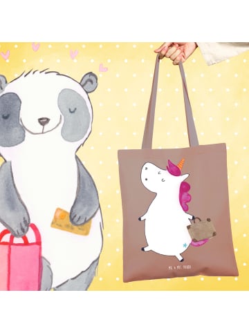 Mr. & Mrs. Panda Laptoptasche Einhorn Koffer ohne Spruch in Braun Pastell