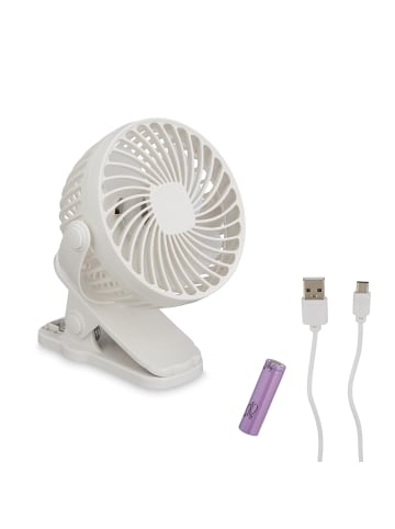 relaxdays Ventilator in Weiß - (B)13 x (H)15 x (T)7 cm