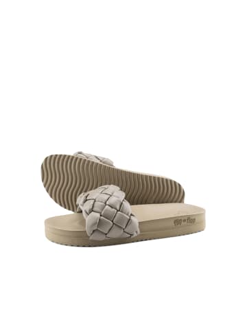 Flip Flop Slides "pool*weave" in Taupe