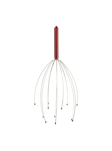 relaxdays 6x Kopfmassagegerät in Rot