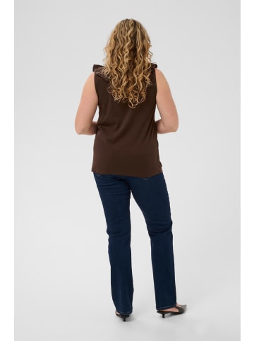 KAFFE curve Jerseytop KCdiddie Regular fit in Coffee Bean