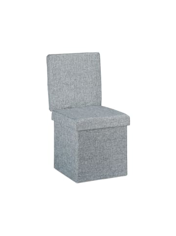 relaxdays Faltbarer Sitzhocker in Grau - (B)38 x (H)73 x(T)38 cm