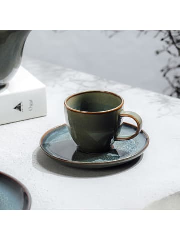 like. by Villeroy & Boch 6er Set Espressountertassen Crafted Breeze ø 11,8 cm in blau-grau