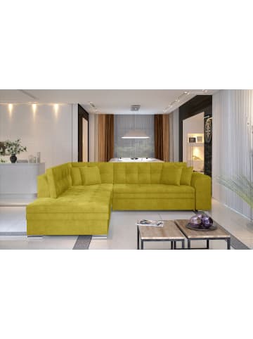 MF Design Piri Recamiere Links in Senfgelb -  (L) 260 x (B) 260 x (H) 78 cm