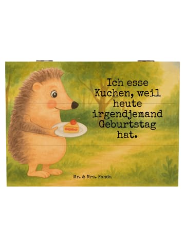 Mr. & Mrs. Panda Schatulle Igel Kuchenstück Design mit Spruch in Weiß