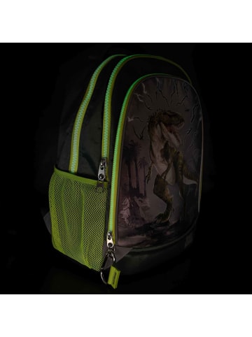 Depesche Schulrucksack Dino World 44 x  33 cm grau-grün in grau-grün