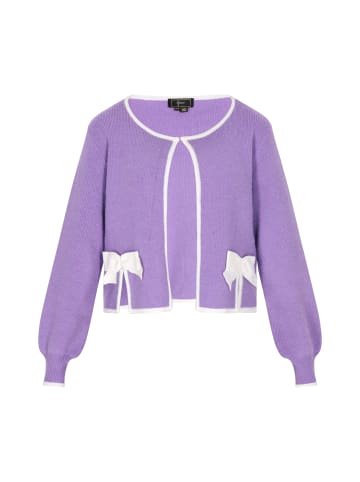 faina Cardigan in Lavendel Weiss