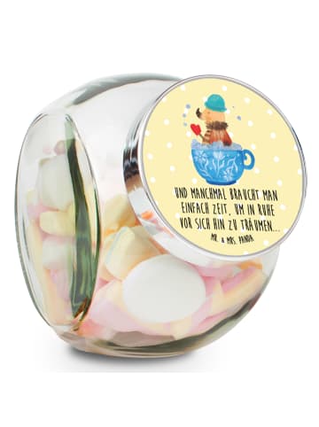 Mr. & Mrs. Panda Teedose Nachtfalter Schaumbad mit Spruch in Gelb Pastell