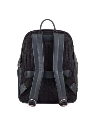 DuDu New York Daypack Leder 41 cm Laptopfach navy