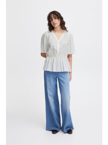 ICHI Kurzarm-Bluse IHCINOMA Regular fit in Cloud Dancer