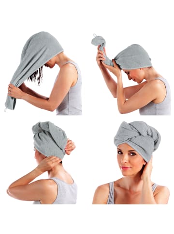 Erwin Müller Turban 3er-Pack in hellgrau