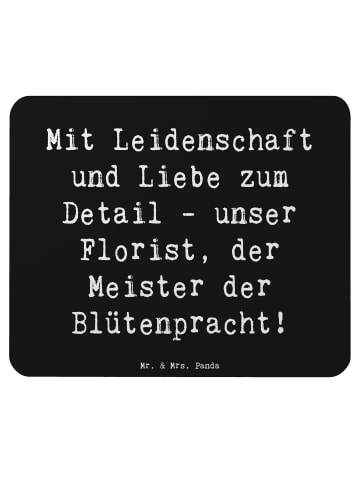 Mr. & Mrs. Panda Mousepad Spruch Florist Kunst mit Spruch in Schwarz