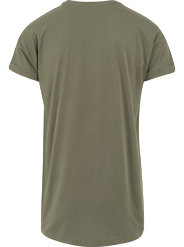 Urban Classics Urban Classics Herren Long Shaped Turnup Tee in olive
