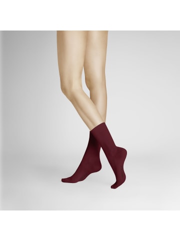 Hudson Socken Relax Cotton druckfreier Bund in deep red