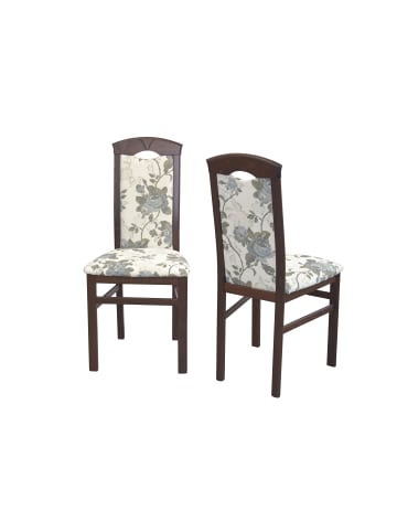 möbel-direkt 4-Fuß-Polsterstuhl Alice I in Nussbaum/beige