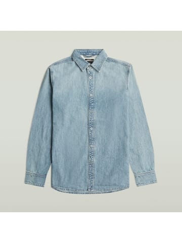 G-Star Raw Langarmhemd in sun faded pacific blue