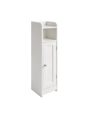 relaxdays Badezimmerschrank in Weiß - (B)18 x (H)80 x (T)20 cm