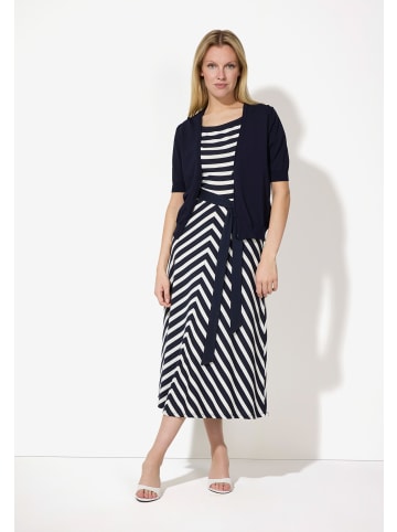 More & More Jersey-Streifenkleid in yarn stripes offwhite and ink blue