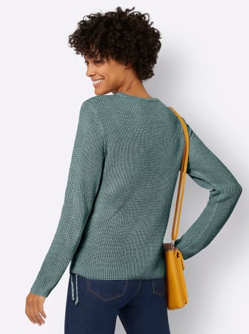 WITT WEIDEN Pullover in jade-ecru-meliert