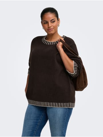 ONLY Carmakoma Strickpullover in Chocolate Torte
