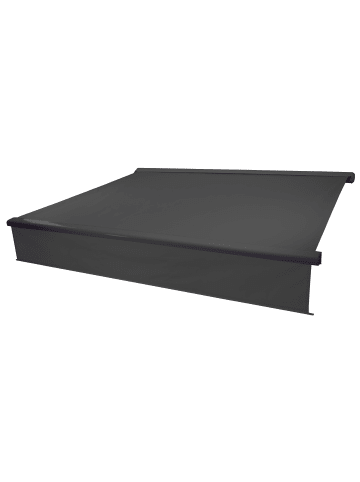 MCW Elektrische Vollkassetten-Markise H124, Polyester anthrazit, anthrazit