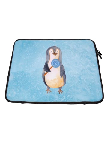 Mr. & Mrs. Panda Laptop Hülle Pinguin Lolli ohne Spruch in Eisblau