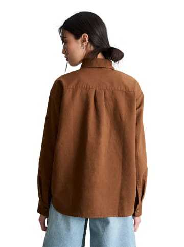 Marc O'Polo DENIM Bluse relaxed in Umbra Brown
