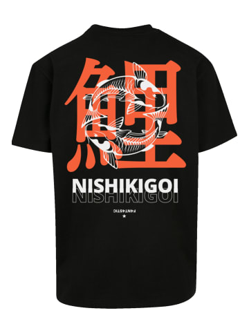 F4NT4STIC Heavy Oversize T-Shirt Nishikigoi Koi Japan Grafik in schwarz