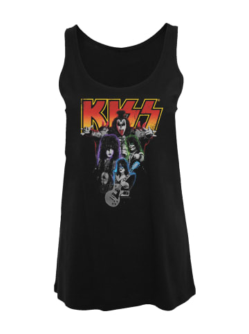 F4NT4STIC Tanktop Kiss Rock Band Neon in schwarz