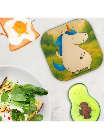 Mr. & Mrs. Panda Tischuntersetzer Einhorn Mann Design ohne Spruch in Weiß