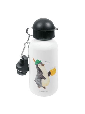 Mr. & Mrs. Panda Trinkflasche Pinguin Bier ohne Spruch in Weiß