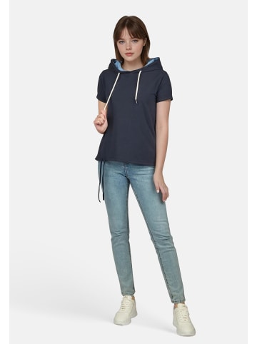 Salzhaut Rundhals T-Shirt für Damen in blau