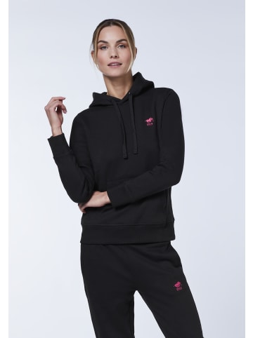 Polo Sylt Kapuzenpullover mit Logo-Stickerei in Schwarz