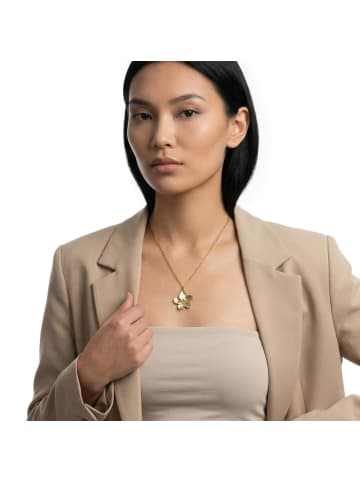 Noelani Kette mit Anhänger Edelstahl, IP gold in gold