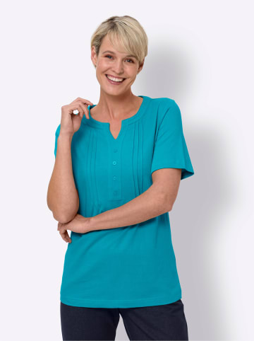 Sieh an! Kurzarm-Shirt in türkis