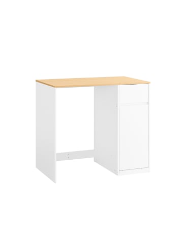 SoBuy Waschmaschinenunterschrank in Reinweiß - (W) 60 x (H) 90 x (L) 100 cm