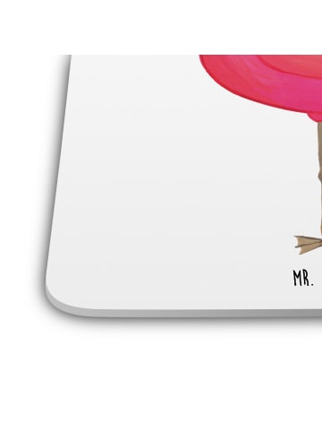 Mr. & Mrs. Panda Untersetzer Flamingo Stolz ohne Spruch in Weiß