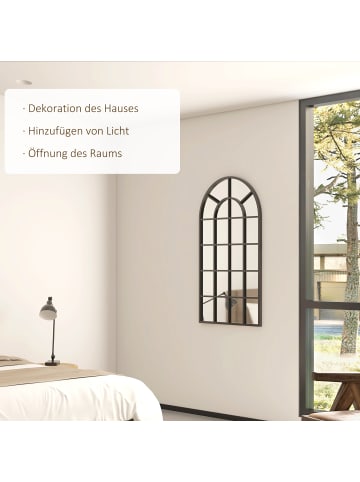 HOMCOM Wandspiegel-110L x 65B x 2,5H cm-Schwarz