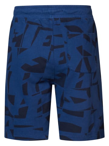 Petrol Industries Jogging-Shorts mit Allover-Muster Quiver in Blau