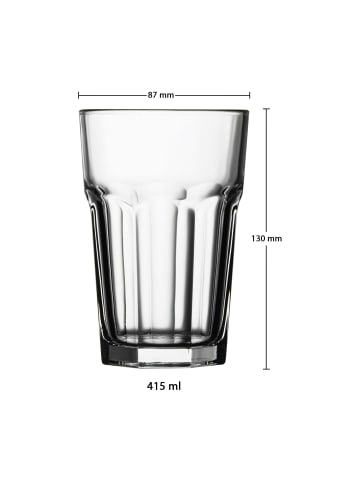 Pasabahce 24er Set Longdrinkgläser Casablanca 415 ml in transparent