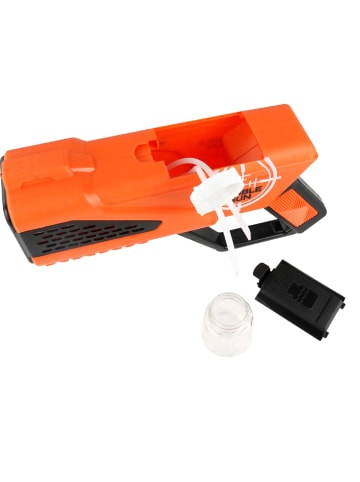 COFI 1453 Seifenblasenpistole mit LED Licht für Kinder ideal für Sommer in Orange