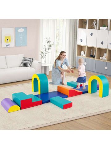 COSTWAY 10 teilige Schaumstoff Bausteine in Grün