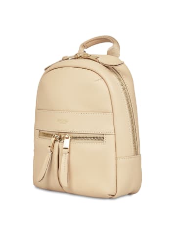 Knomo City Rucksack RFID Schutz Leder 20 cm trench beige
