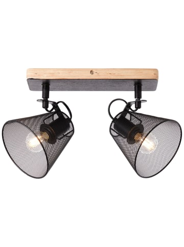 Brilliant Spotbalken, 2-flammig Whole 20x36,8x14 cm in schwarz/holz