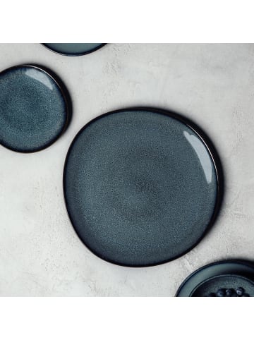 like. by Villeroy & Boch 4er Set Servierplatten Lave in ø 32 cm in Gris
