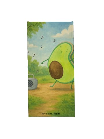 Mr. & Mrs. Panda Badehandtuch Avocado Tanzen Design ohne Spruch in Weiß