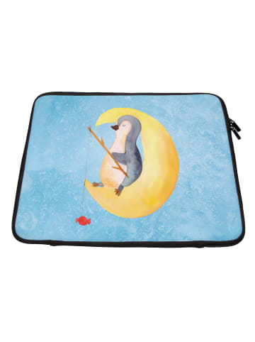 Mr. & Mrs. Panda Notebook Tasche Pinguin Mond ohne Spruch in Eisblau